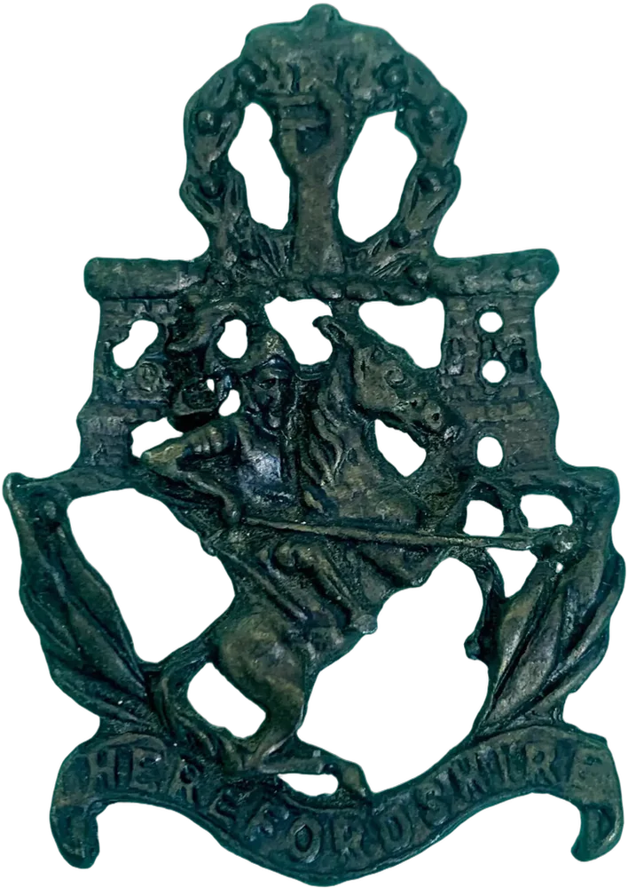 Vintage Plaquita Bronce Caballero Medieval Inglés