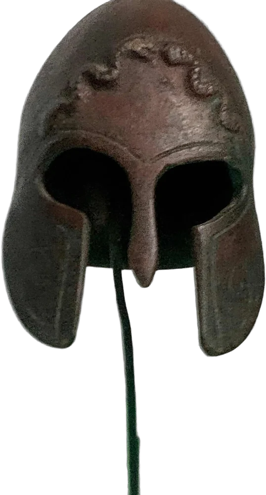 Vintage Mini Casco O Yelmo Civilización Griega Antigua