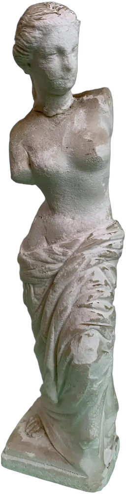 Vintage Figura Venus De Milo Envejecida Blanco