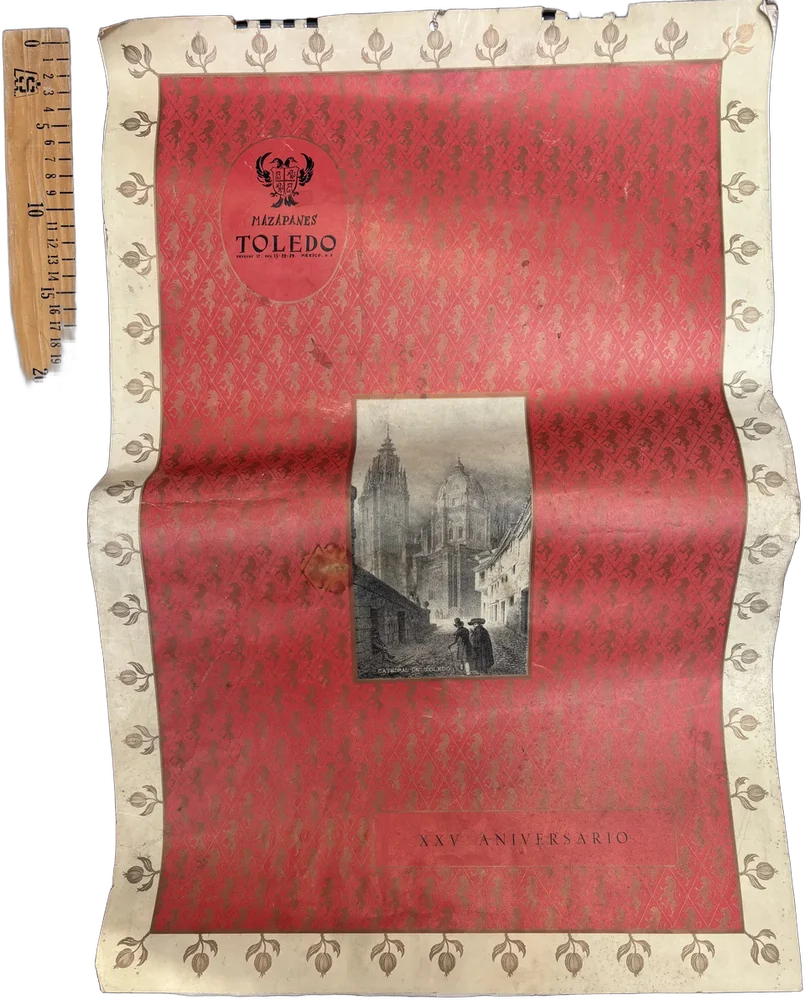 Vintage Calendario Postales Catedral Toledo Mazapanes 1964 — imagen 1