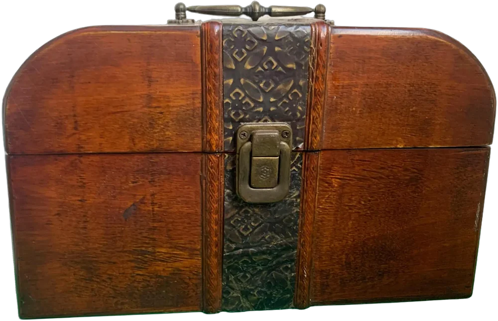 Antiguo Alhajero Madera Fina
