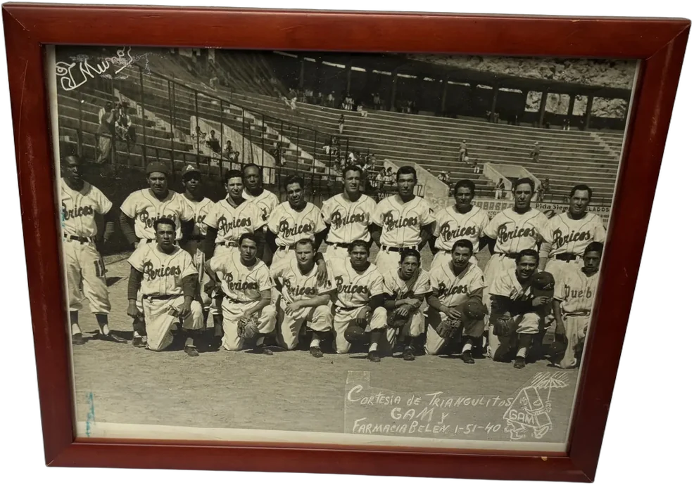 Antigua Fotografía Equipo De Béisbol Pericos F.belen