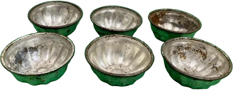 Antiguos Moldes De Gelatina Hojalata