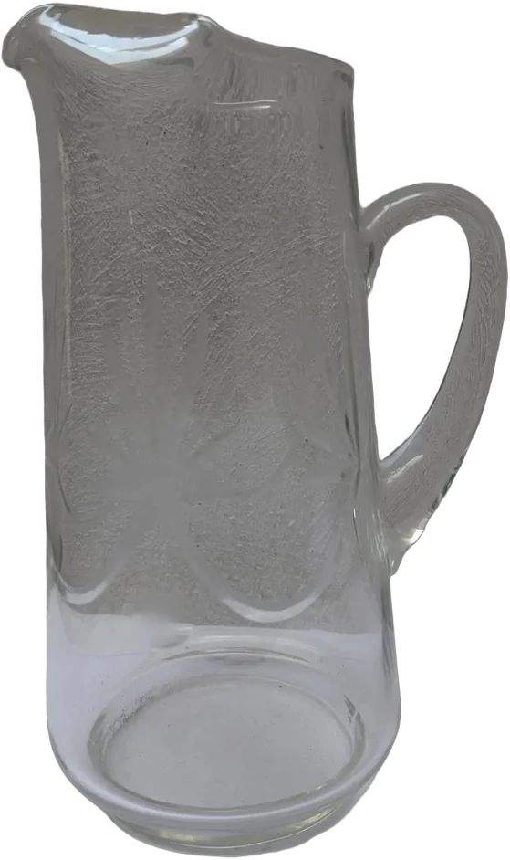 Antiguo Pichel Cristal Cortado Tallas De Estrella Y Espiga Agua