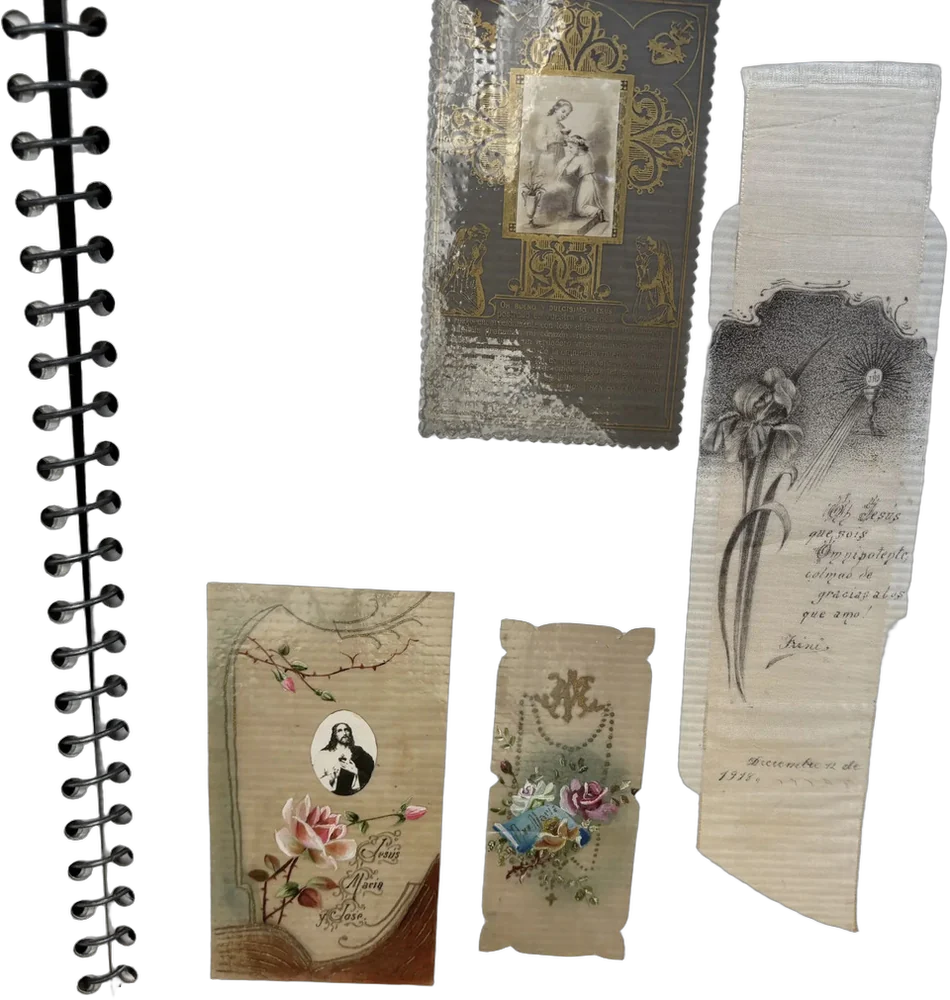 Antiguos Recuerdos Religiosos Hechos A Mano 1900- — imagen 1