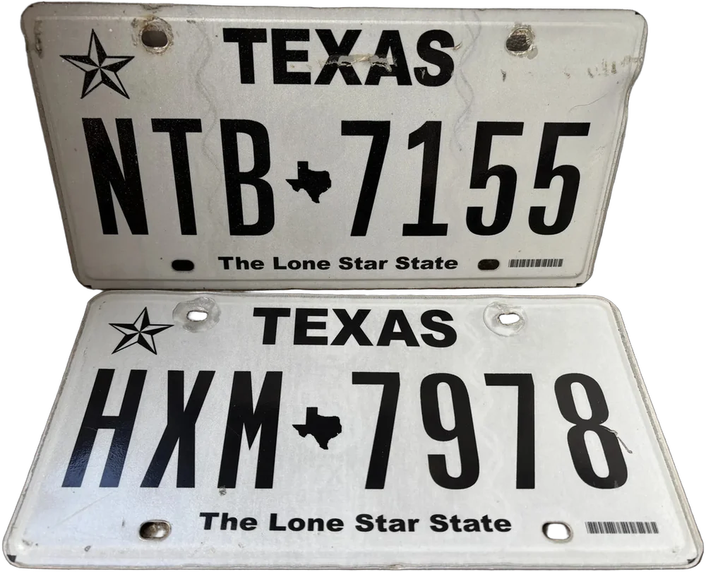 Placa Vintage De Metal De Auto Texas Texas