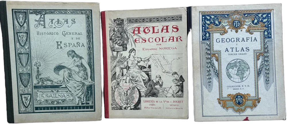 Libros Antiguos: Atlas Geografía México Y Otros Escolares — imagen 1