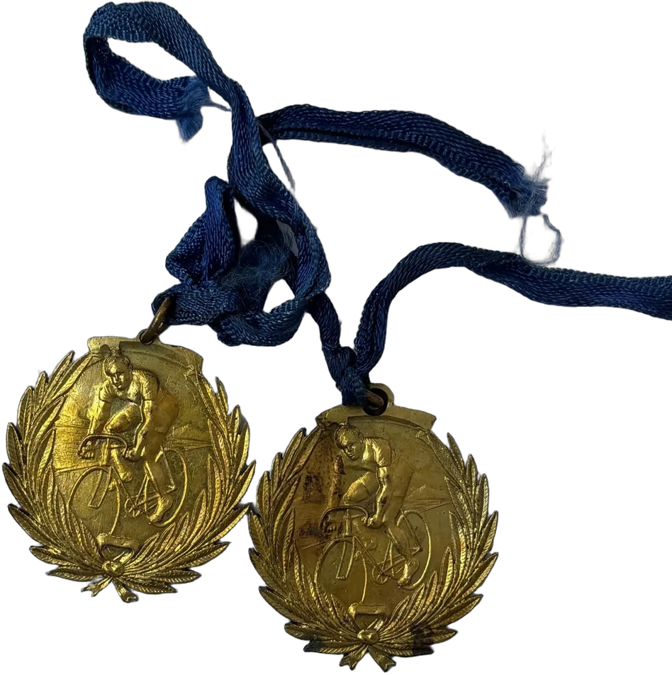 Medallas Antiguas (2) De Ciclismo Raid México Argentina 1947