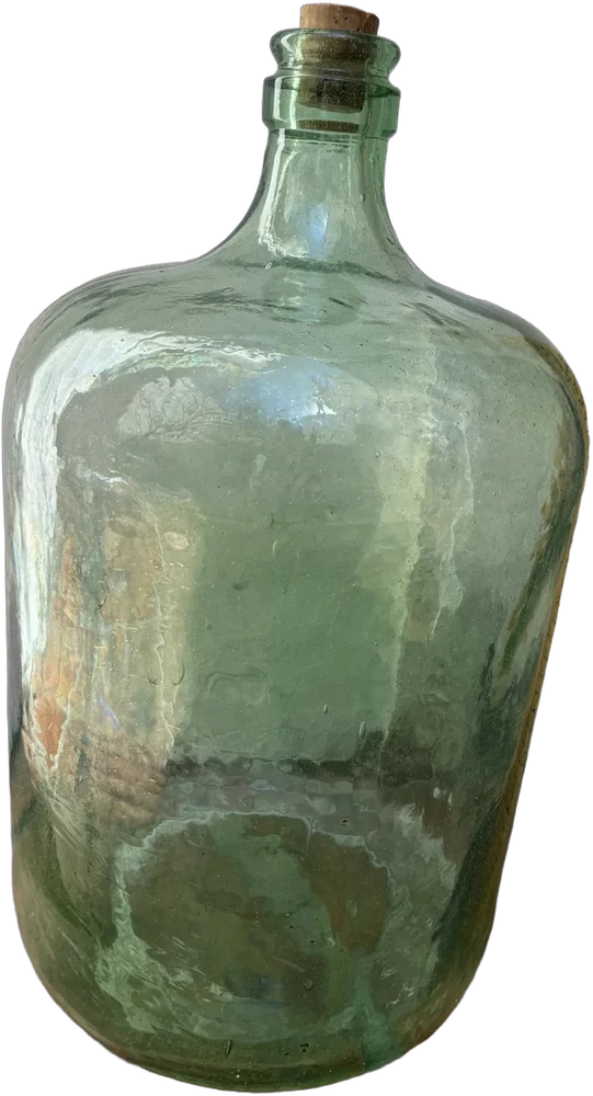 Garrafón O Botellón Antiguo Vidrio Verde Limpio Vidrio Verde