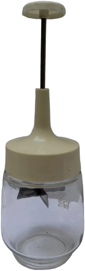 Vintage Picador De Verduras Y Nueces Gemco Glass Usa Beige