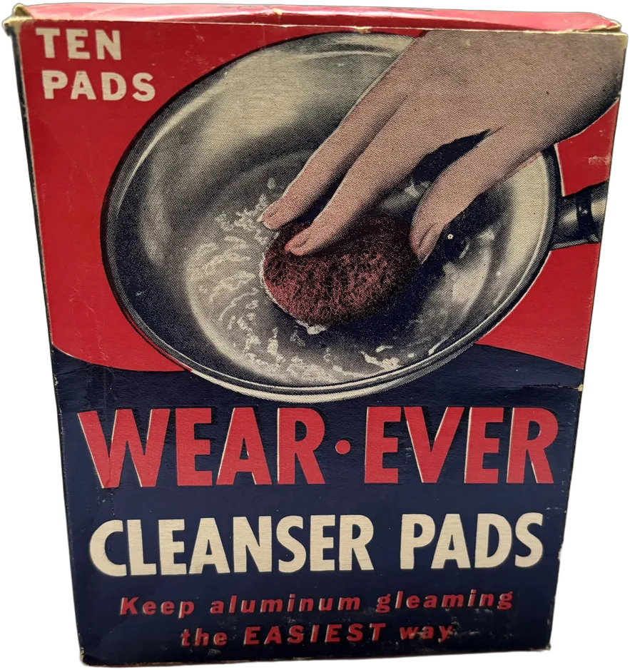 Caja Vintage De Almohadillas Limpiadoras Wear-ever