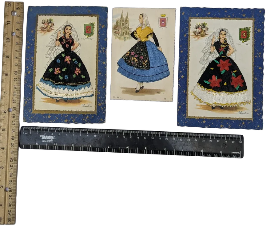 Antiguo Lote De 3 Postales Colección, Fabricadas En España — imagen 1
