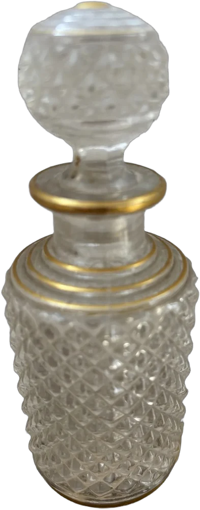 Antiguo Perfumero Estilo Charles X , Siglo Xix Transparente