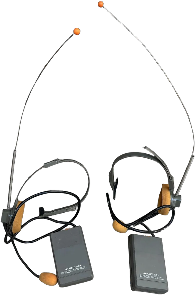 Walkie-talkies Vintage Archer Modelo Space Patrol. Gris Claro