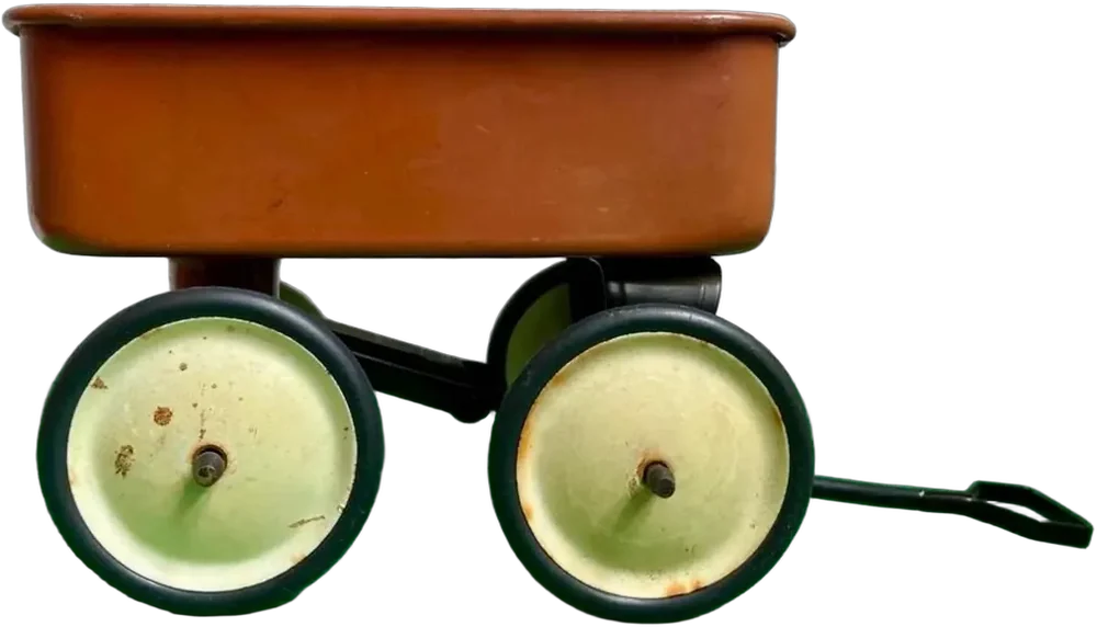 Mini Vagón Tipo Radio Flayer Adorno Vintage