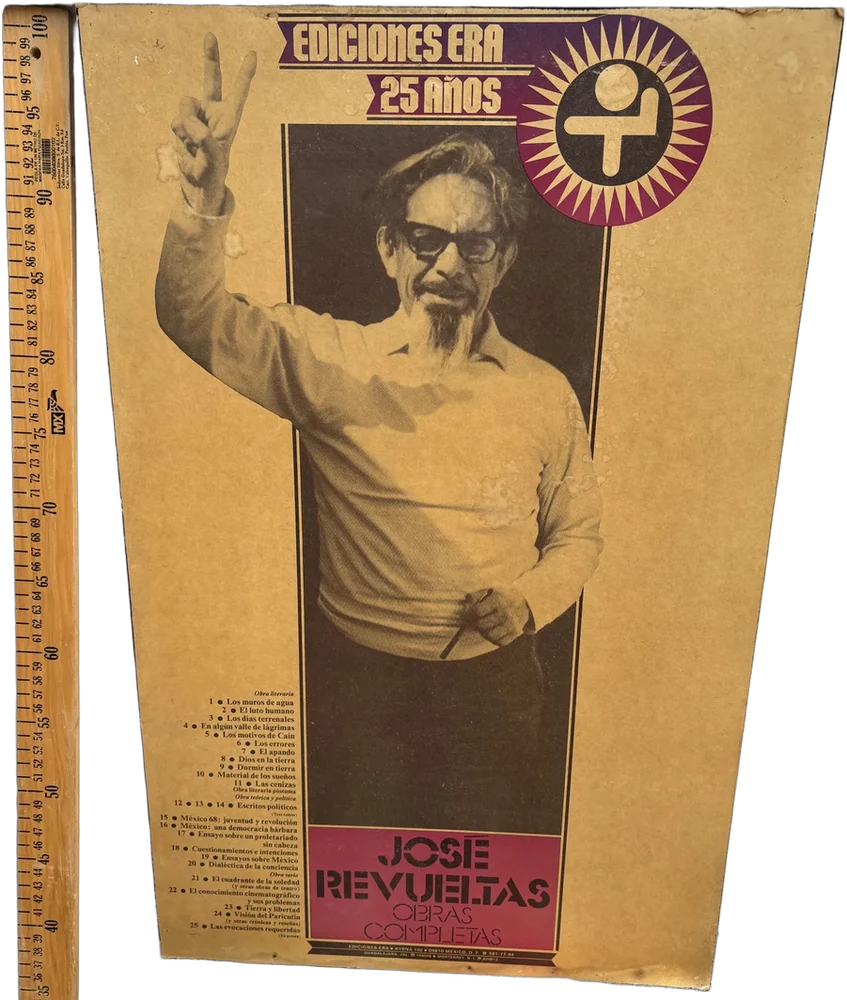 Vintage Póster Promocional Jose Revueltas Obras