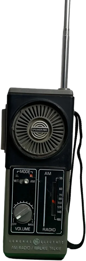 Vintage Radio Am Tipo Walkie-talkie General Electric Verde Oscuro