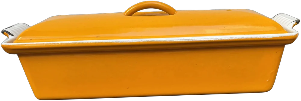 Vintage Cacerola Hierro Fundido Le Creuset Amarillo