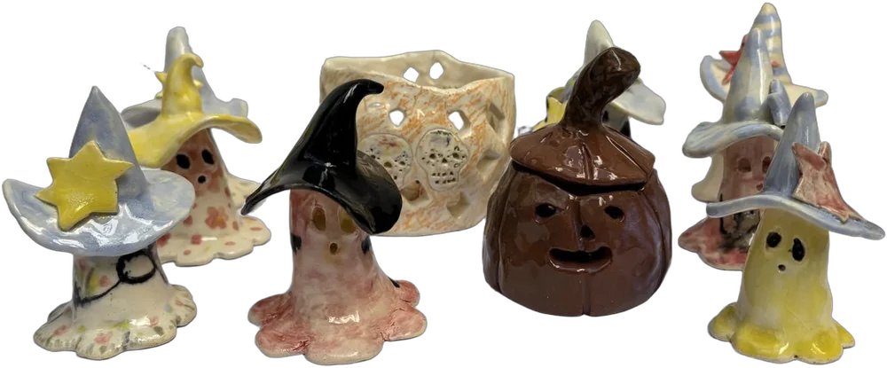 Artesanías De Cerámica Temática Halloween Hechas A Mano