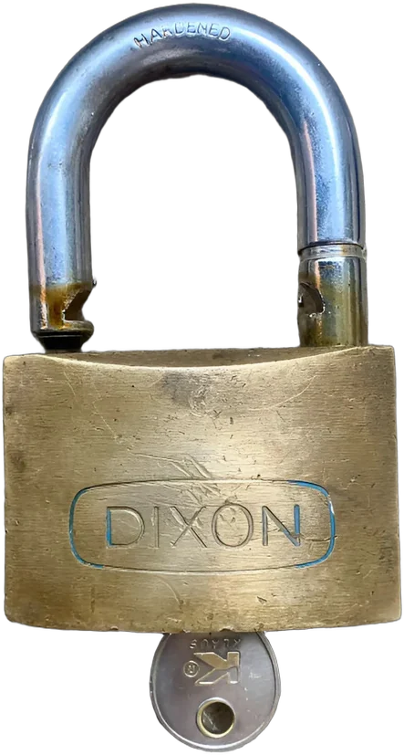 Vintage Candado Dixon 70s Dorado