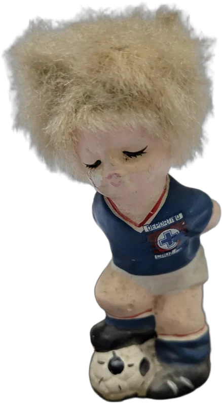 Antiguo Muñeco Lloroncito Deportivo Cruz Azul Años 70 Azul Acero