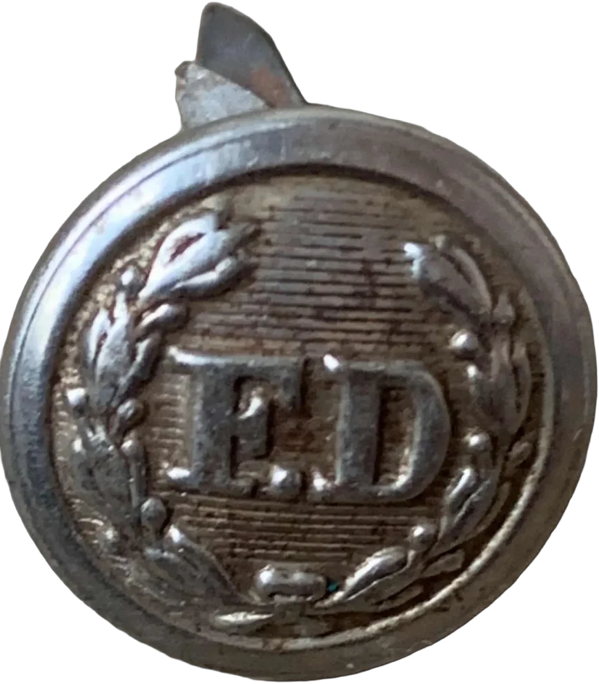Botón De Bombero Eu Militaria Antiguo