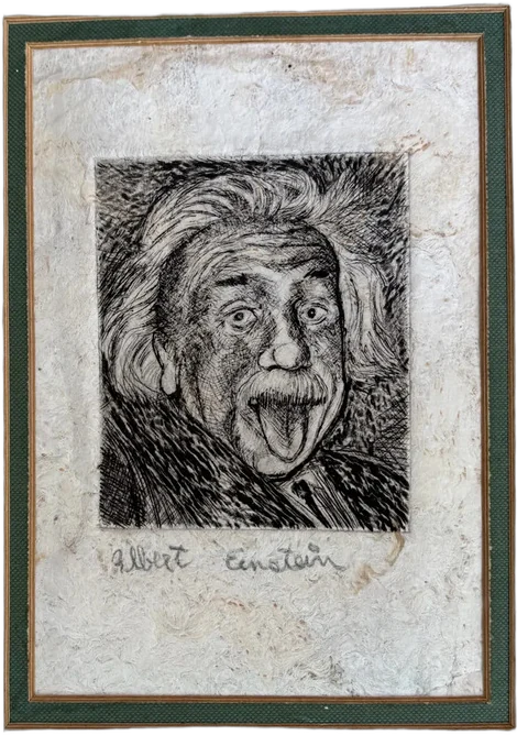Grabado Ilustración Albert Einstein