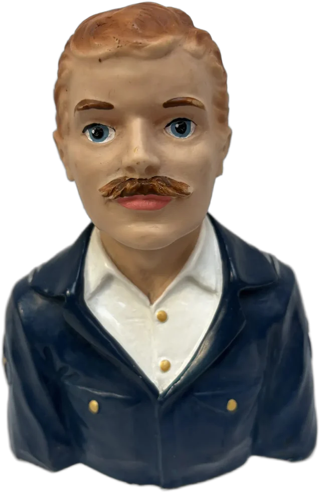 Vintage Busto Piloto Inglés Ii Guerra Mindial