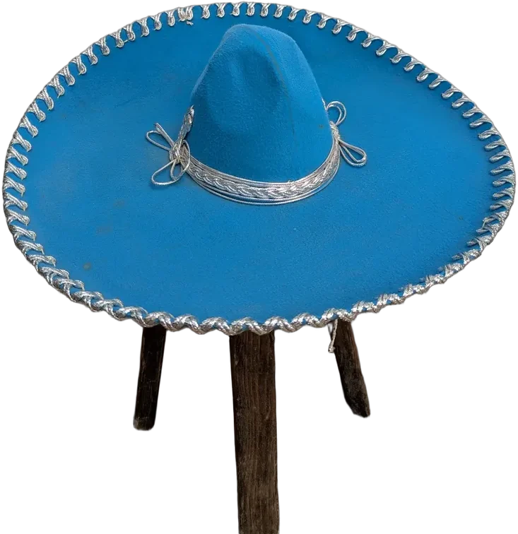 Antiguo Sombrero Charro Mariachi Pigalle Azul Rey Turquesa