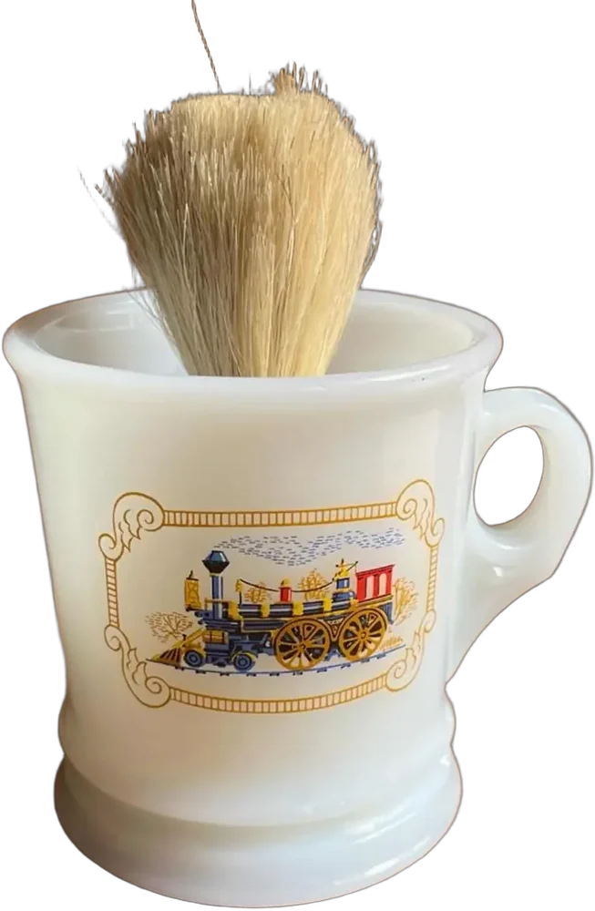 Vintage Taza Vidrio Tren Avon