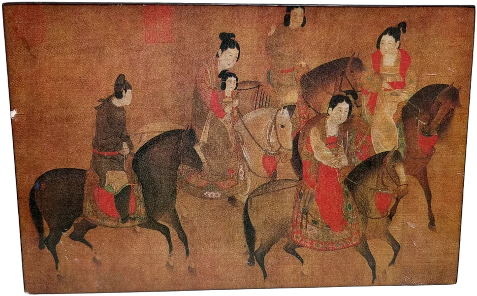 Reproducción Pintura Dama Guoguo Paseando A Caballo