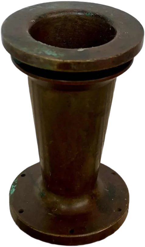 Vintage Pequeño Porta Velas Bronce Sólido Dorado