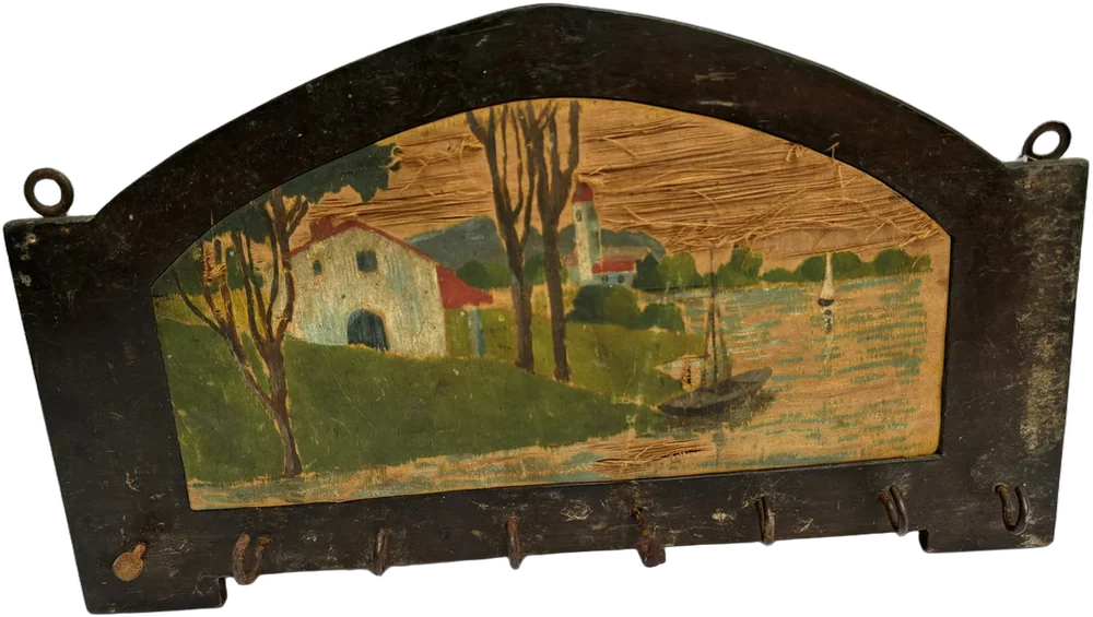 Antiguo Porta Llaves 24x13 Cm Verde Oscuro — imagen 1