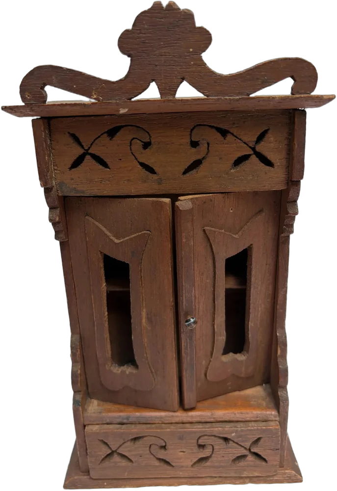 Antiguo Mini Armario Para Casa De Muñeca