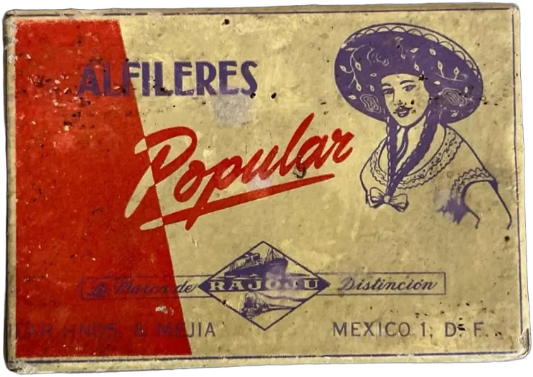 Antigua Caja De Alfileres Popular