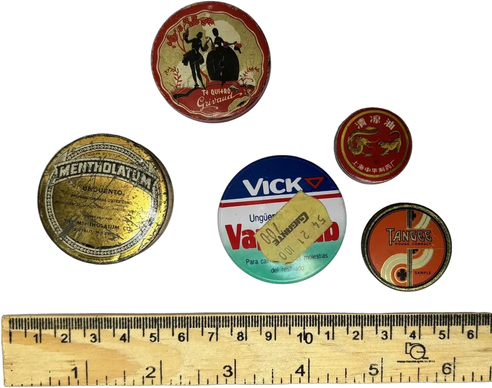 Vintage Lote De Latas Coleccionables 5 Piezas Litografíadas