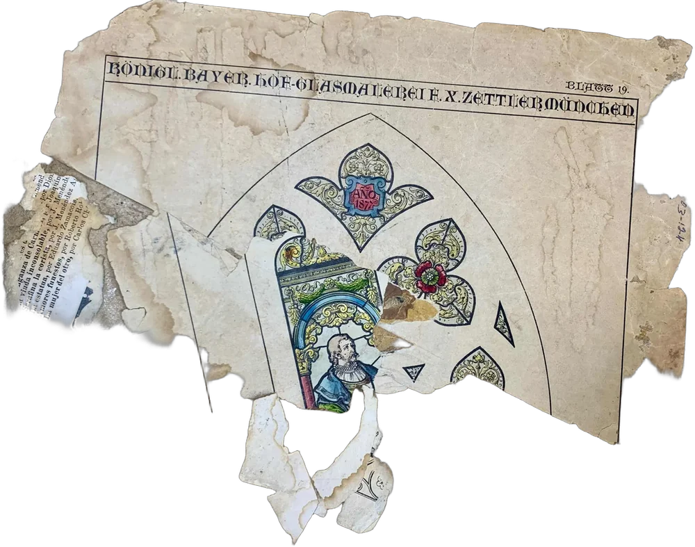 Catálogo Diseños Cenefas Vitrales Art Novou Siglo Xix Antigu