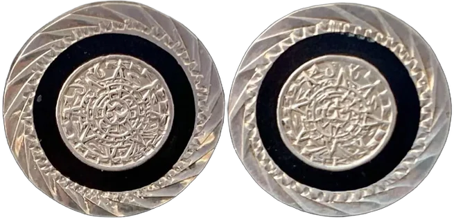 Vintage Marcuernillas Diseño Prehispánico Plata .925 Plata — imagen 1