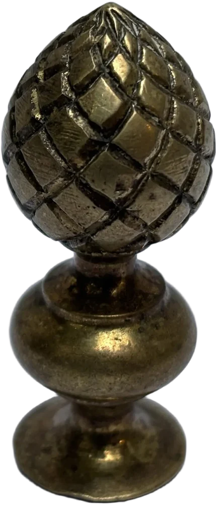 Antiguo Remate De Lámpara Antigua Bronce Sólido