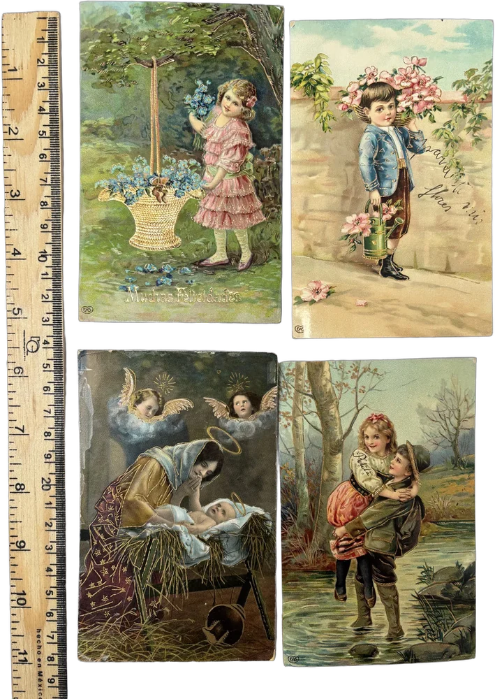 Colección Postales Antiguas Niños Victorianas