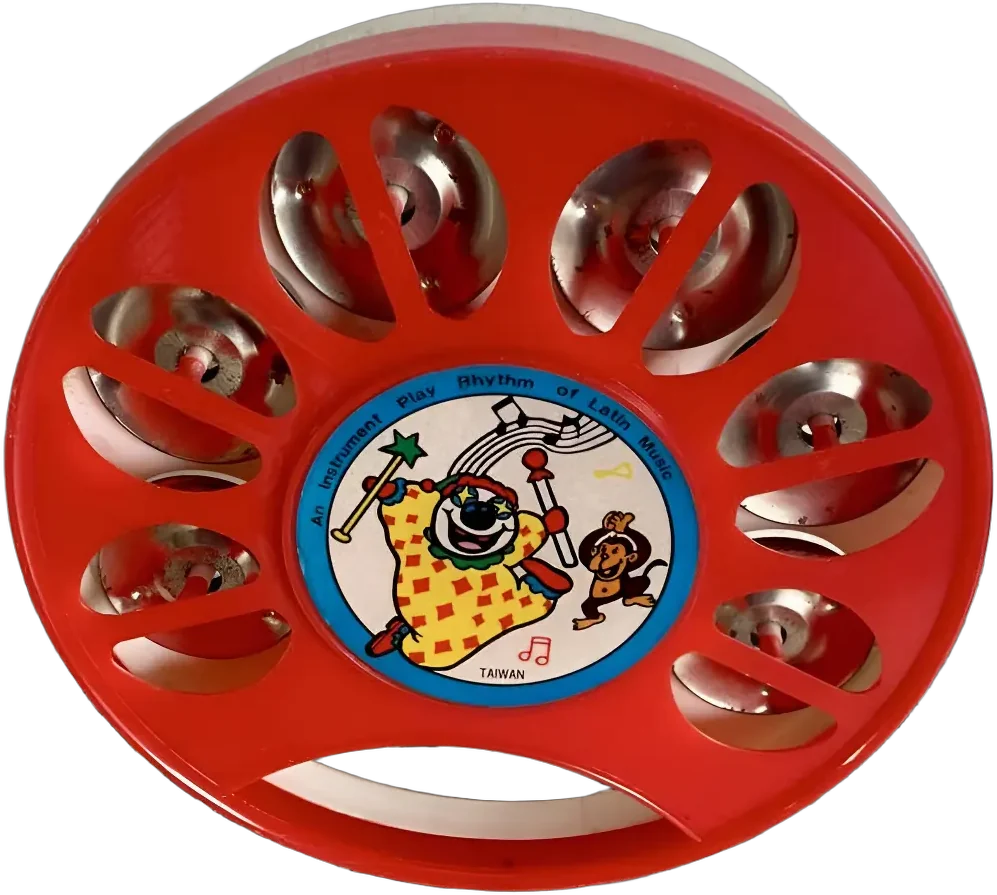 Vintage Pandero Para Niños Rojo — imagen 1