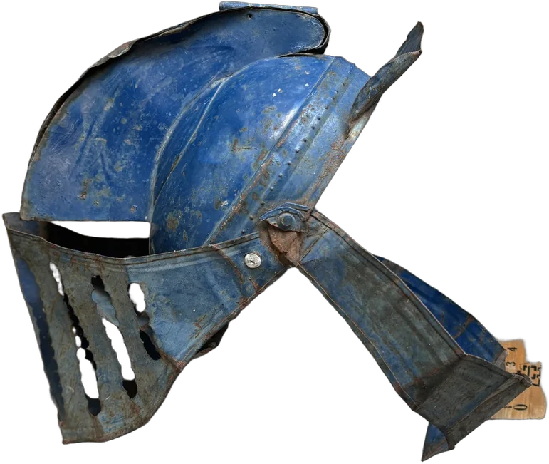 Antiguo Casco De Gladiador De Hojalata Artesanía Mexicana