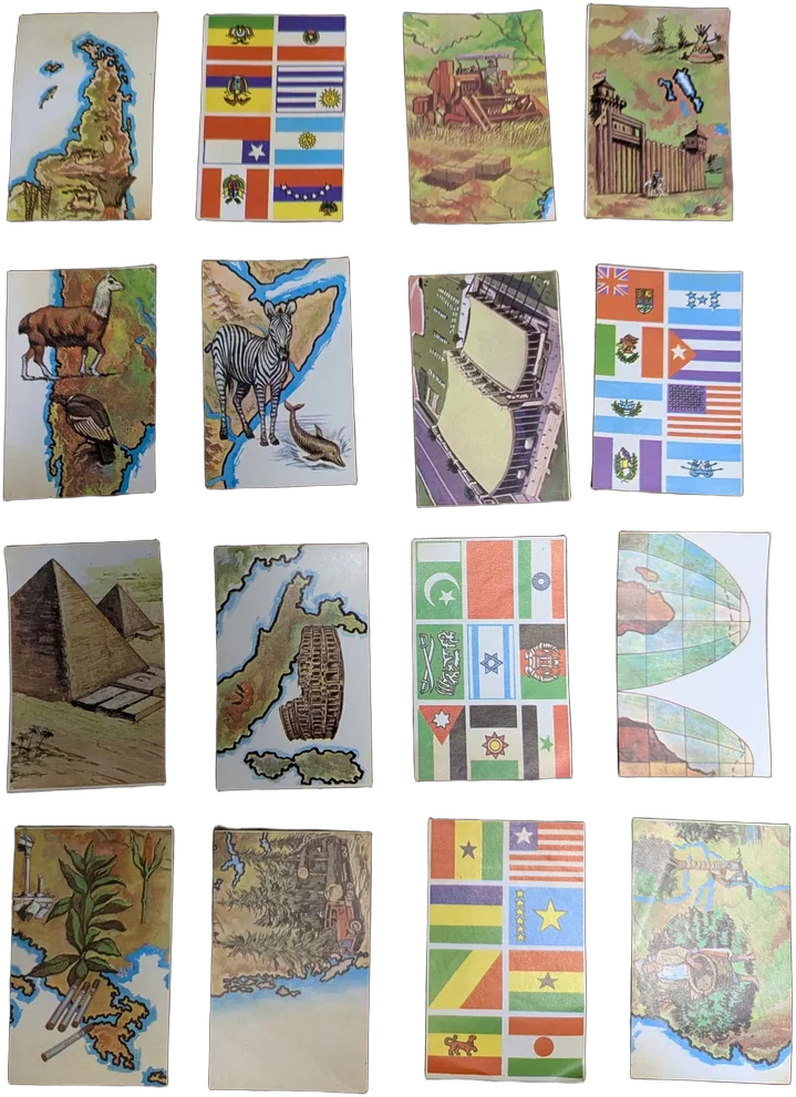 Vintage Lote 16 Cromos Nuestro Mundo Bimbo Marinela 1960s