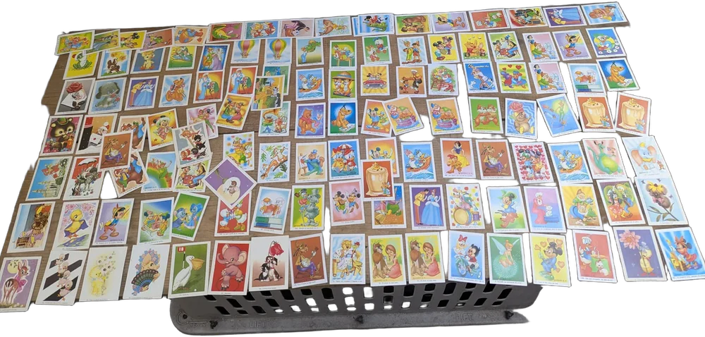 Vintage Lote De Tarjetas Pensamientos Walt Disney Años 70