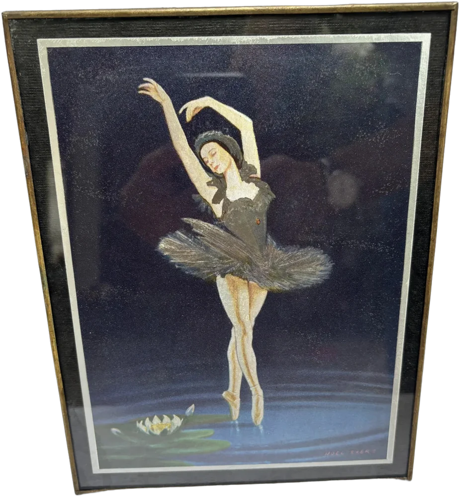 Vintage Cuadro Bailarina Lago De Los Cisnes Noel Syers