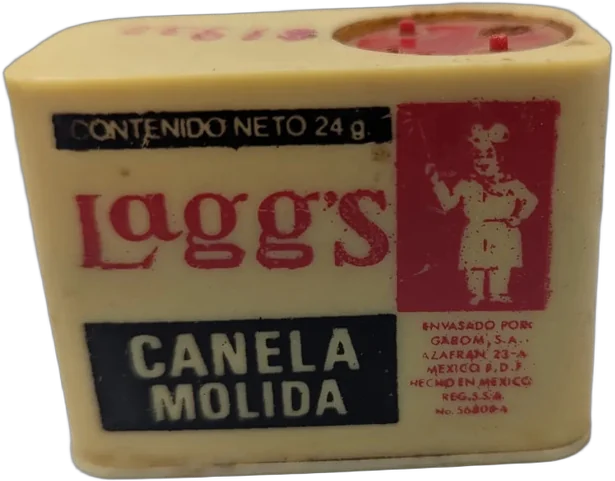 Antiguo Bote De Canela Molida Lagg's Gabom S.a. Canela