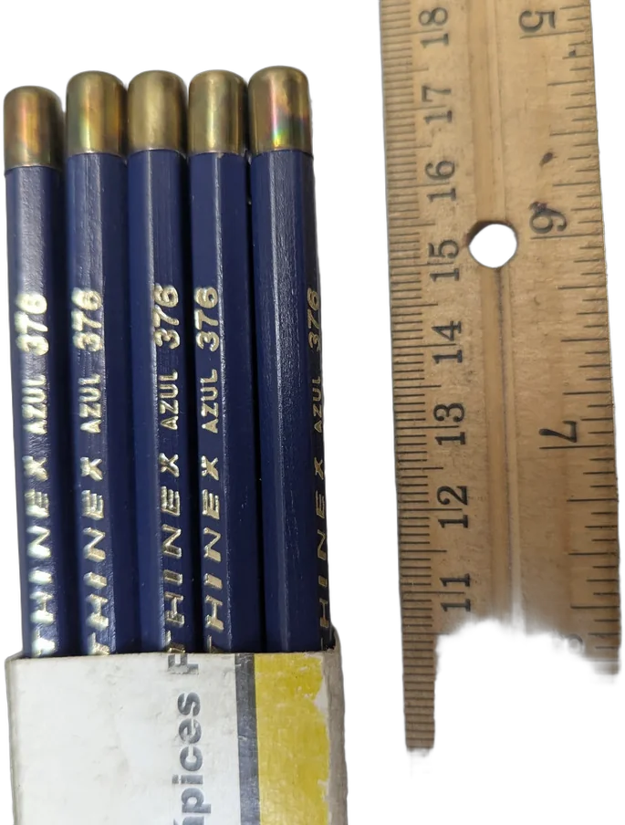 Antiguo Set Lápices Dixon Thinex Azul 376 Caja Con 10 Piezas Azul