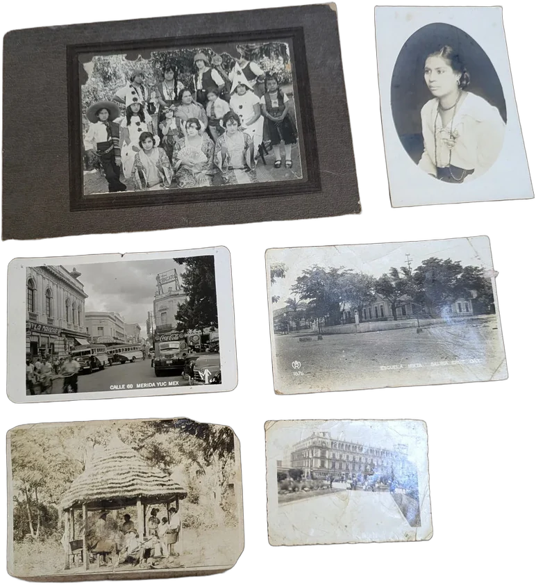 Antiguo Lote De Fotografías Y Postales De México 6