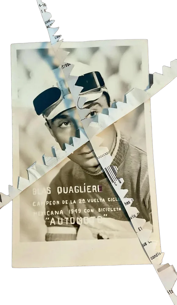 Vintage Foto Postal Ciclista Blas Quaglieri