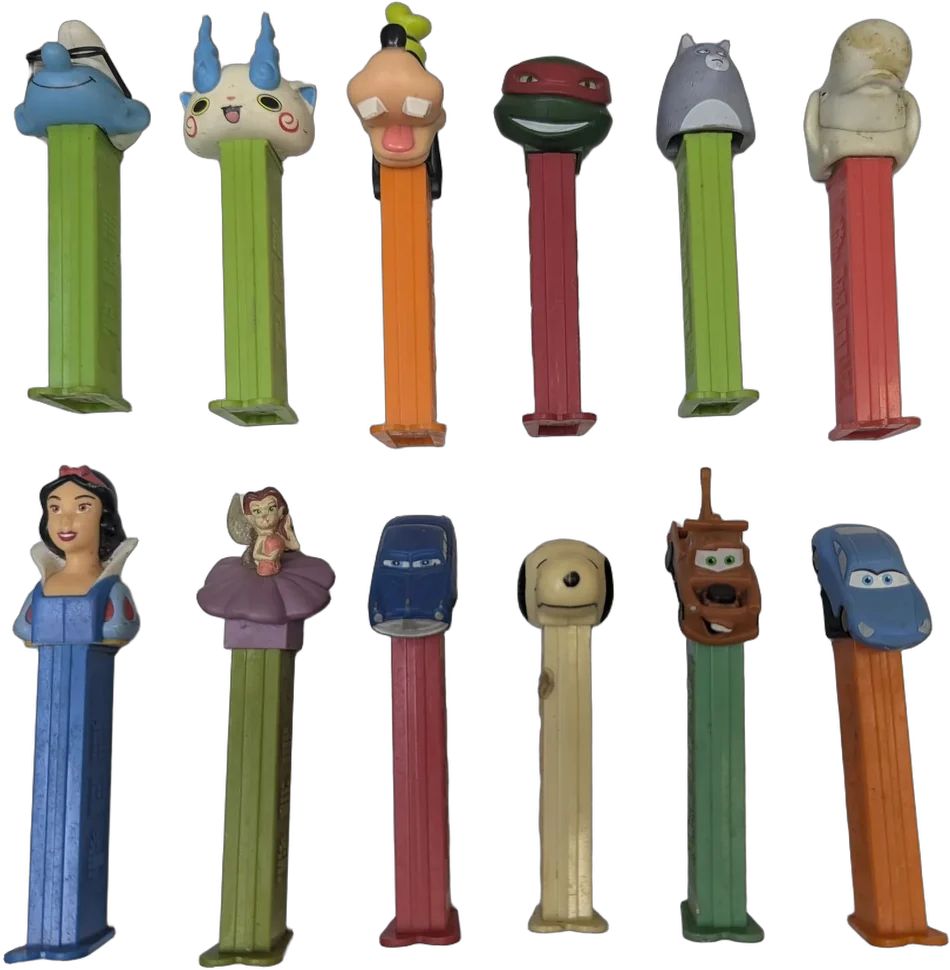 Vintage Lote 12 Dispensadores Pez Personajes Variados